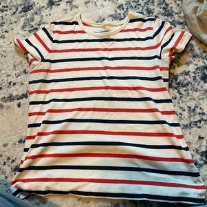 Striped Land’s End Red and Blue T-Shirt
